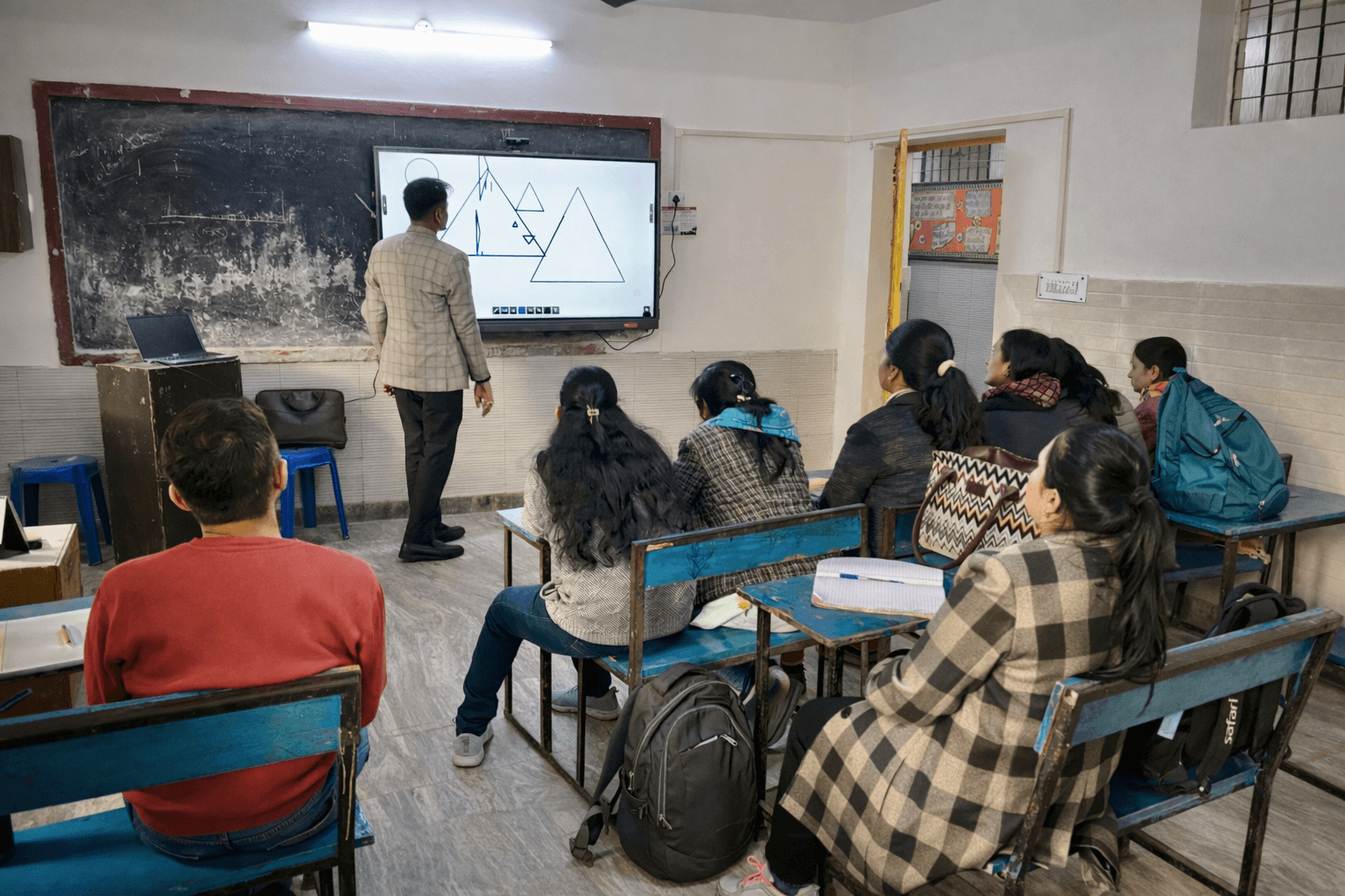 Classroom lesson in session